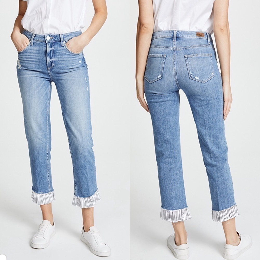 NWOT Paige Sarah high rise jeans with ruffed hem